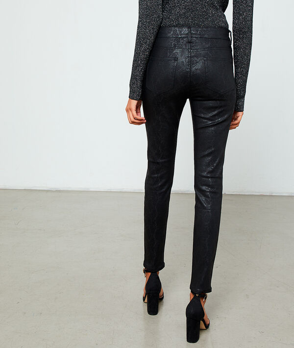 Pantalon slim enduit effet python Pantalon slim enduit effet python