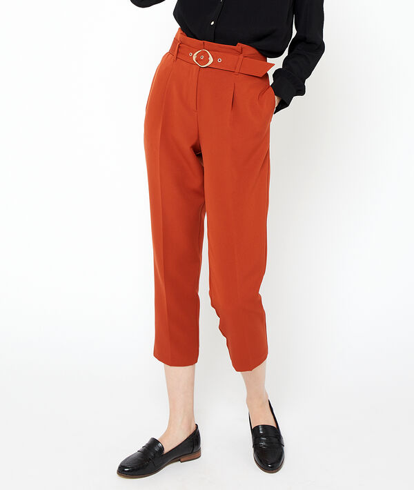 Pantalon carotte ceinturé Pantalon carotte ceinturé