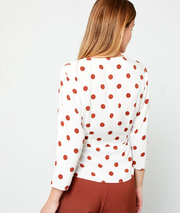 Blouse cache-coeur à pois Blouse cache-coeur à pois