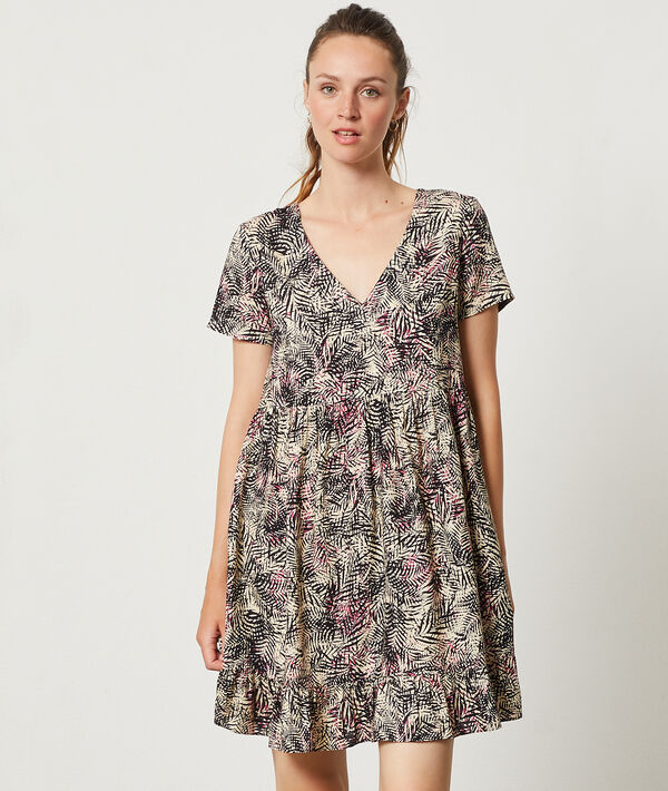 Robe fluide imprimé feuillage Robe fluide imprimé feuillage