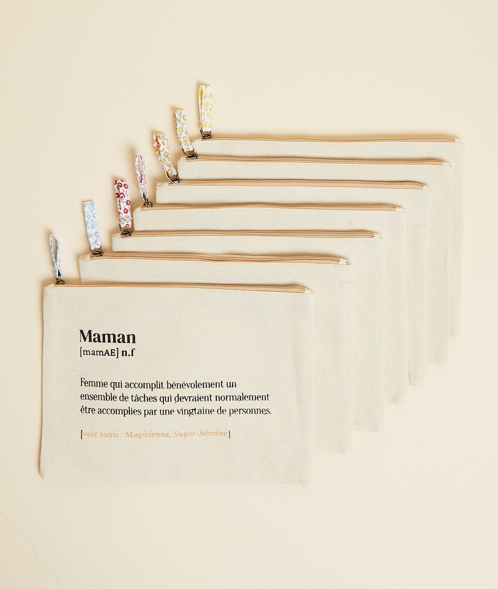 Pochette "maman" ecru.