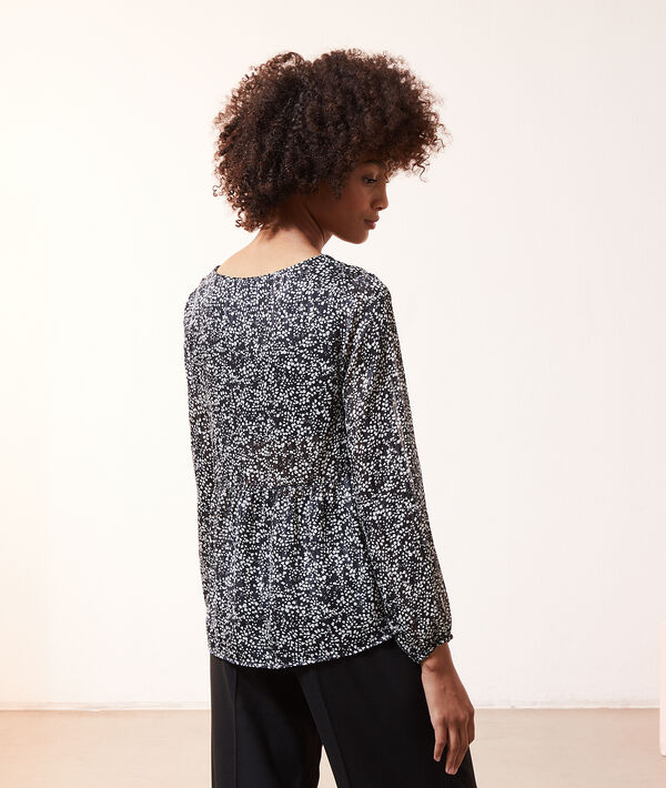 Blouse fluide imprimé 2 en 1 - brassière intégrée Blouse fluide imprimé 2 en 1 - brassière intégrée