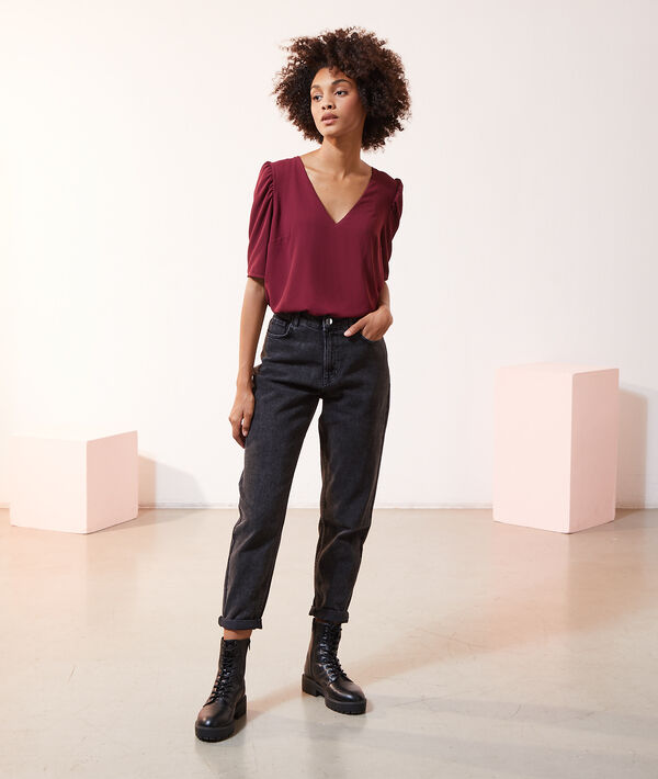 Blouse col V 2 en 1 - brassière intégrée Blouse col V 2 en 1 - brassière intégrée