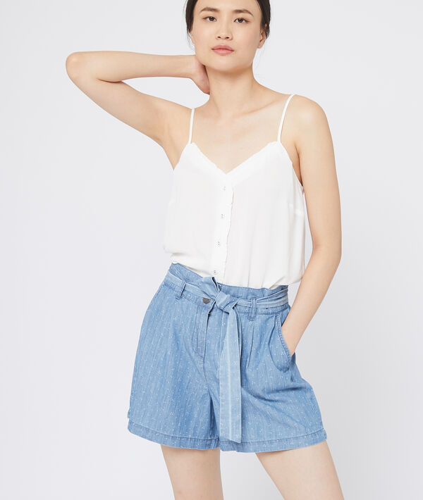 Short en jean à nouer Short en jean à nouer