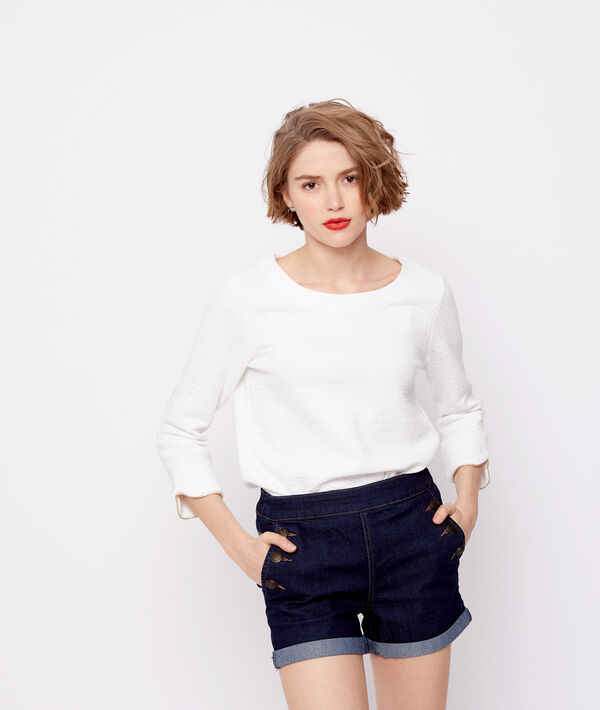 Short en jean à boutons Short en jean à boutons