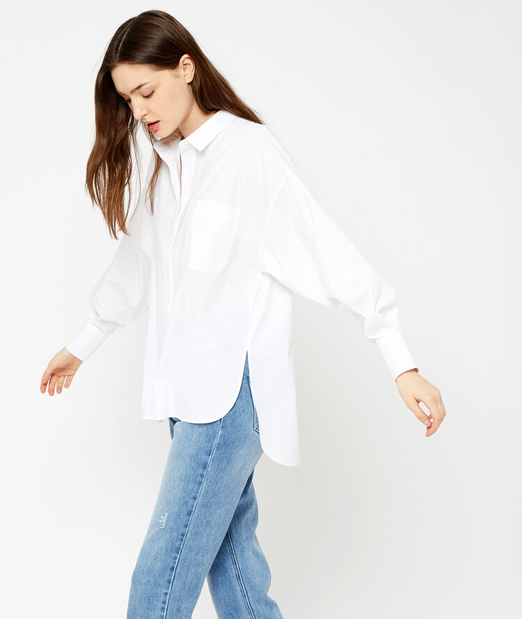 Chemise unie blanc.