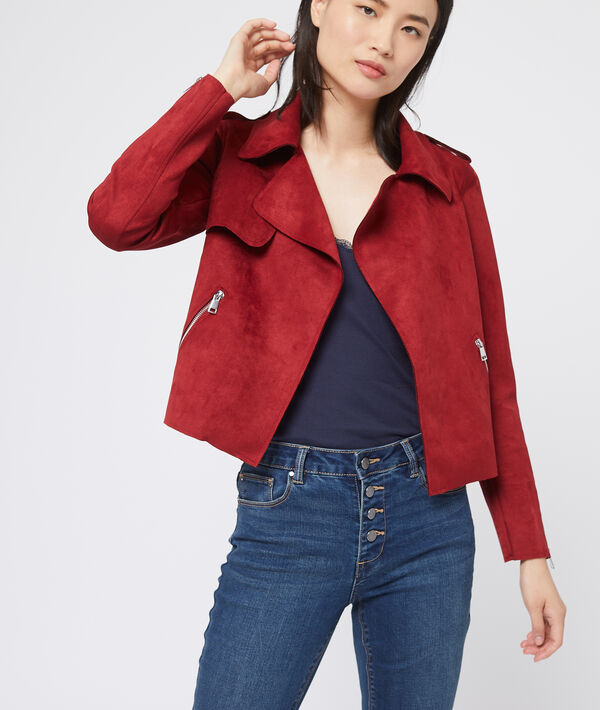 Veste de biker effet daim Veste de biker effet daim
