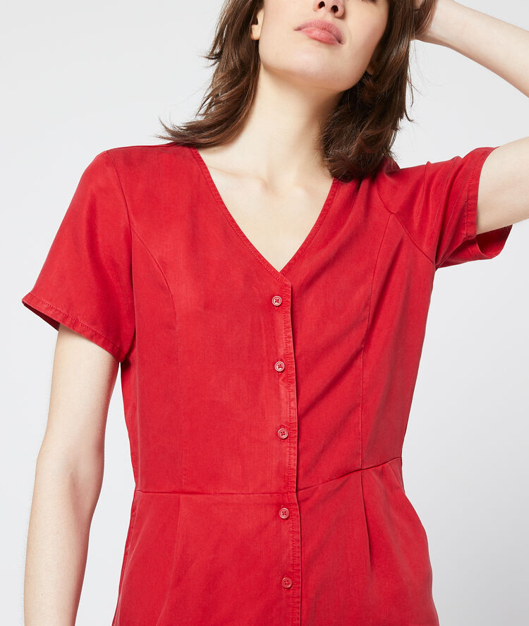 Combishort en tencel® carmin.