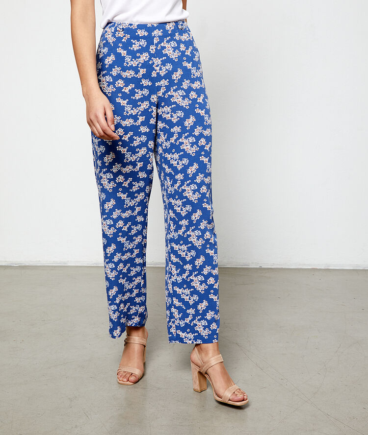 Pantalon large imprimé fleuri moonlight.