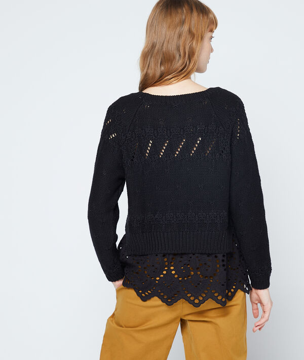 Pull détails crochet en grosse maille Pull détails crochet en grosse maille
