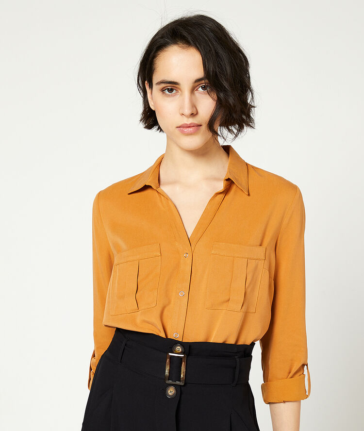 Chemise unie savane.