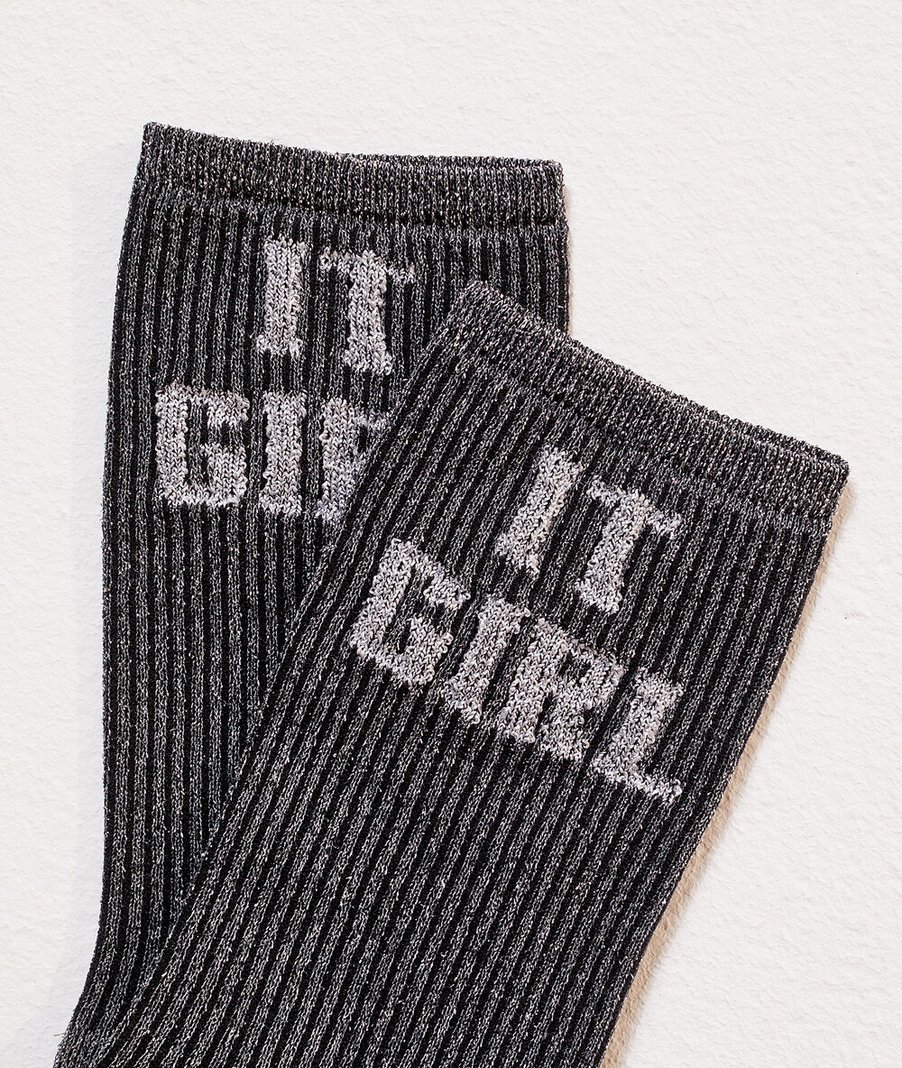 Chaussettes "it girl" argent.
