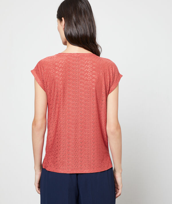 T-shirt col rond ajouré T-shirt col rond ajouré