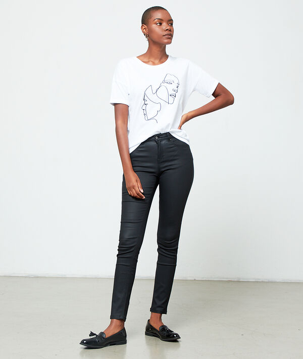 T-shirt sérigraphie en coton bio blanc.