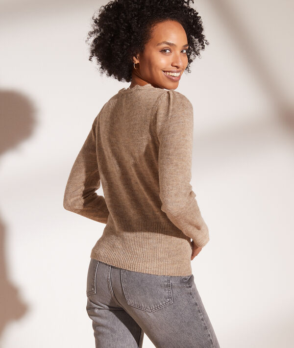 Pull pointelle col v Pull pointelle col v