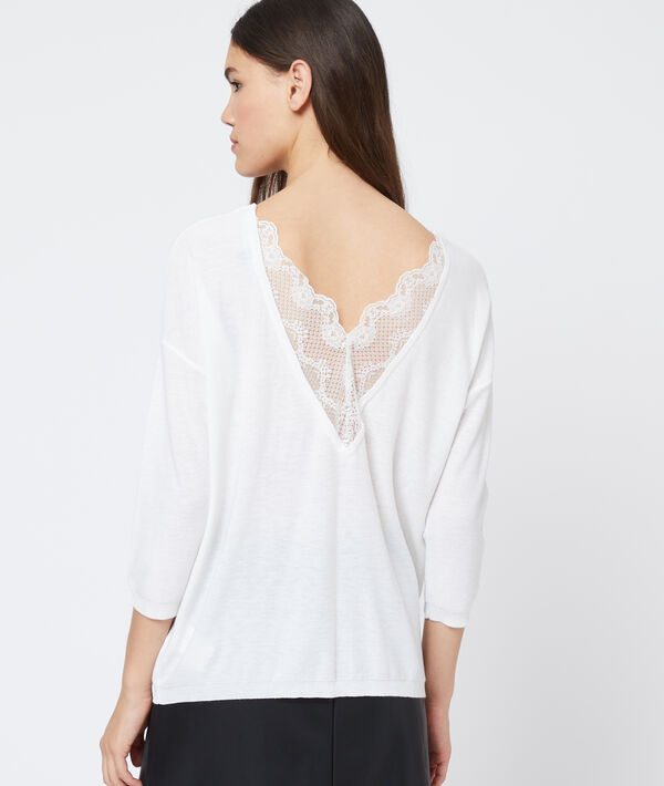 Pull dos décolleté dentelle Pull dos décolleté dentelle