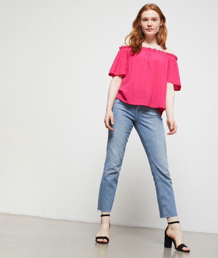 Top bustier fuchsia.
