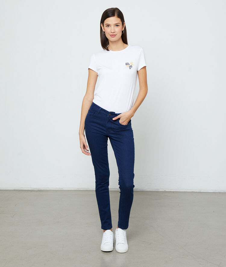T-shirt brodé "with all my love" ecru.