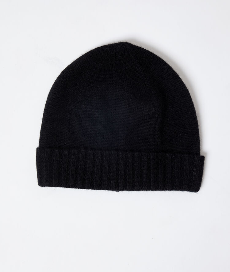 Bonnet en cachemire noir.