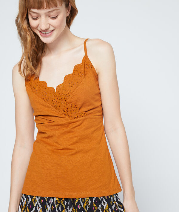 Top décolleté cache-cœur en coton Top décolleté cache-cœur en coton