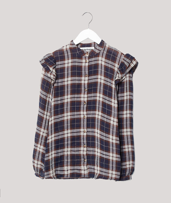 Chemise volantée à carreaux Chemise volantée à carreaux