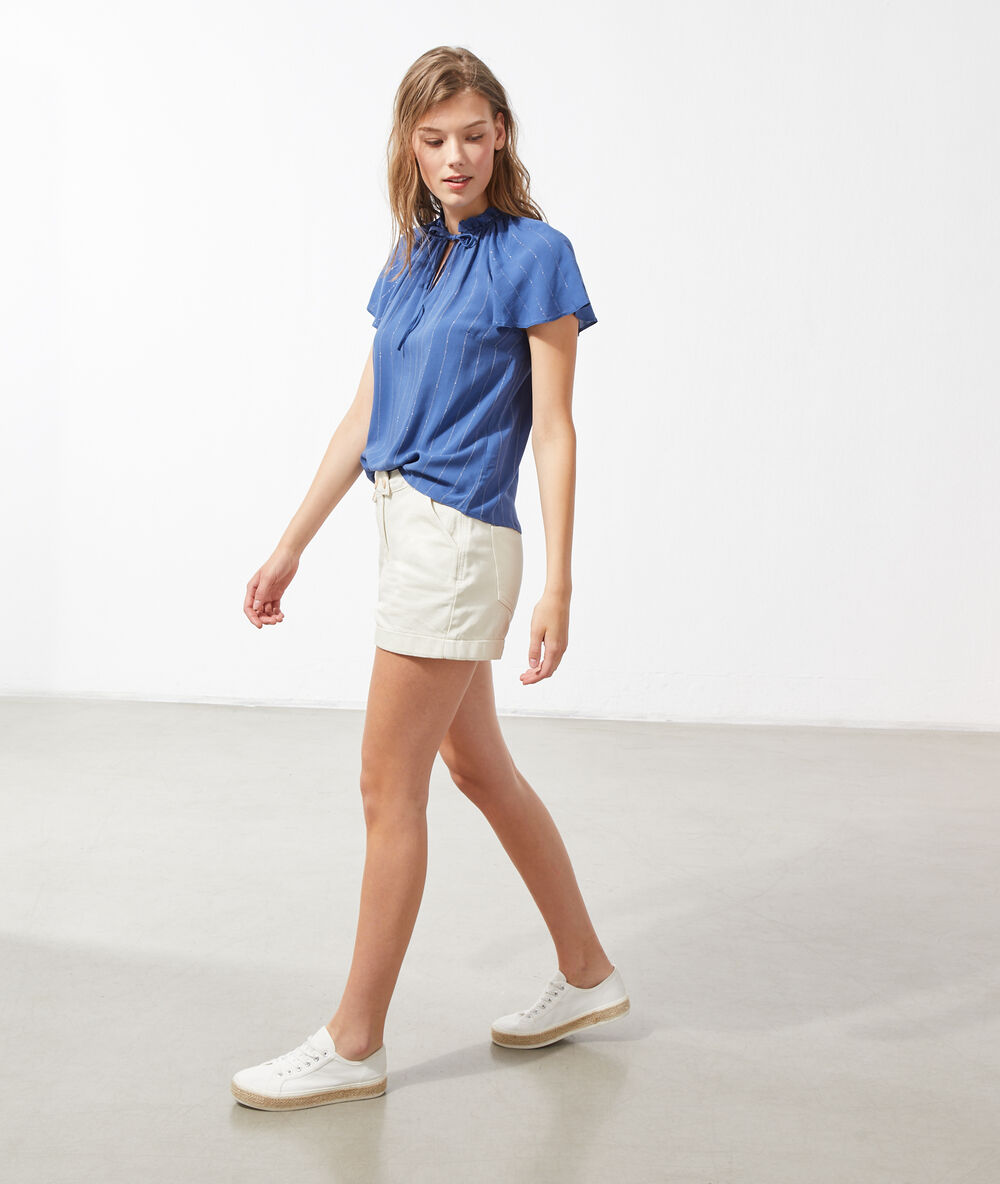 Blouse rayée à nouer moonlight.