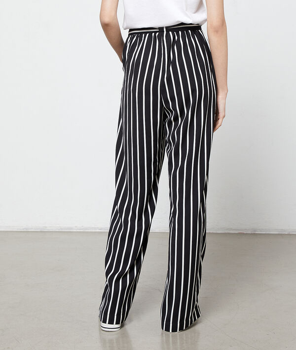 Pantalon large à rayures Pantalon large à rayures