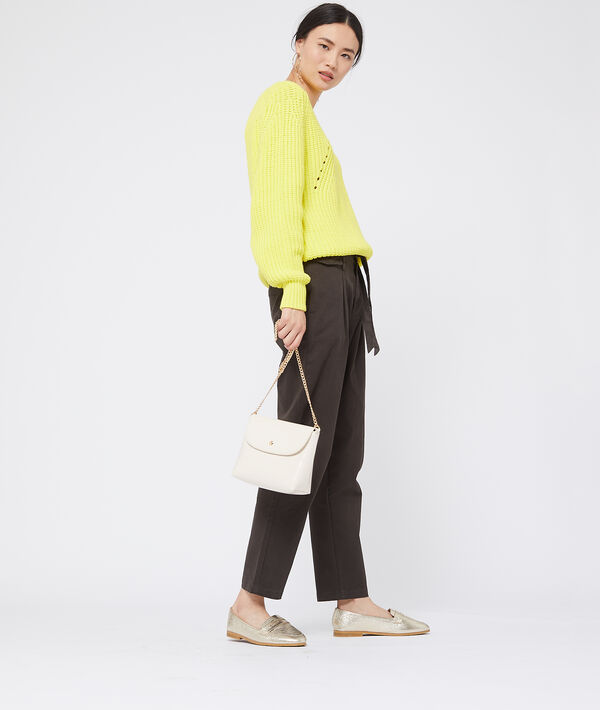 Pull en grosse maille lemon.