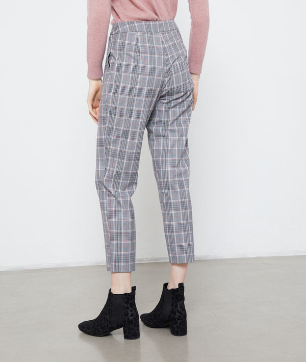 Pantalon carotte à imprimé tartan Pantalon carotte à imprimé tartan