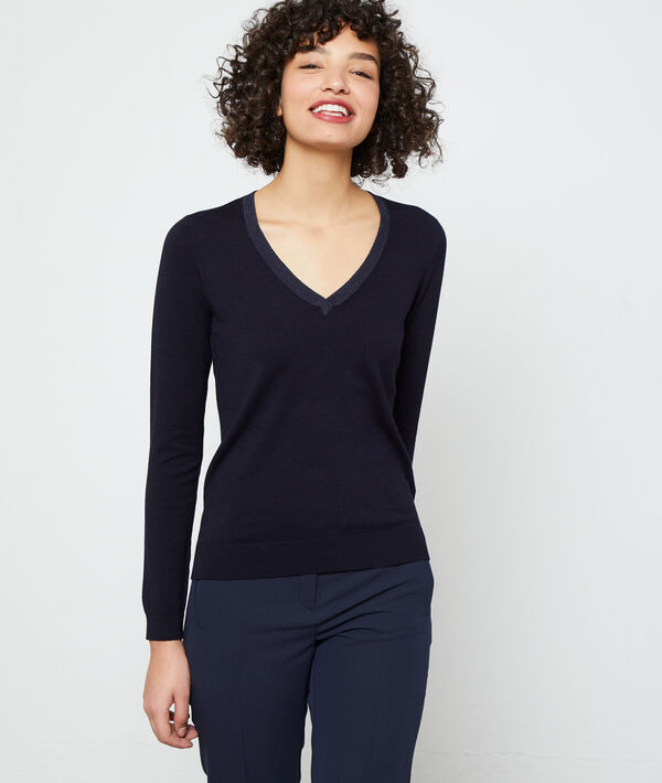 Pull col v en maille fine Pull col v en maille fine