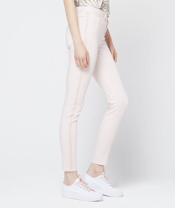 Pantalon slim à bords métallisés Pantalon slim à bords métallisés