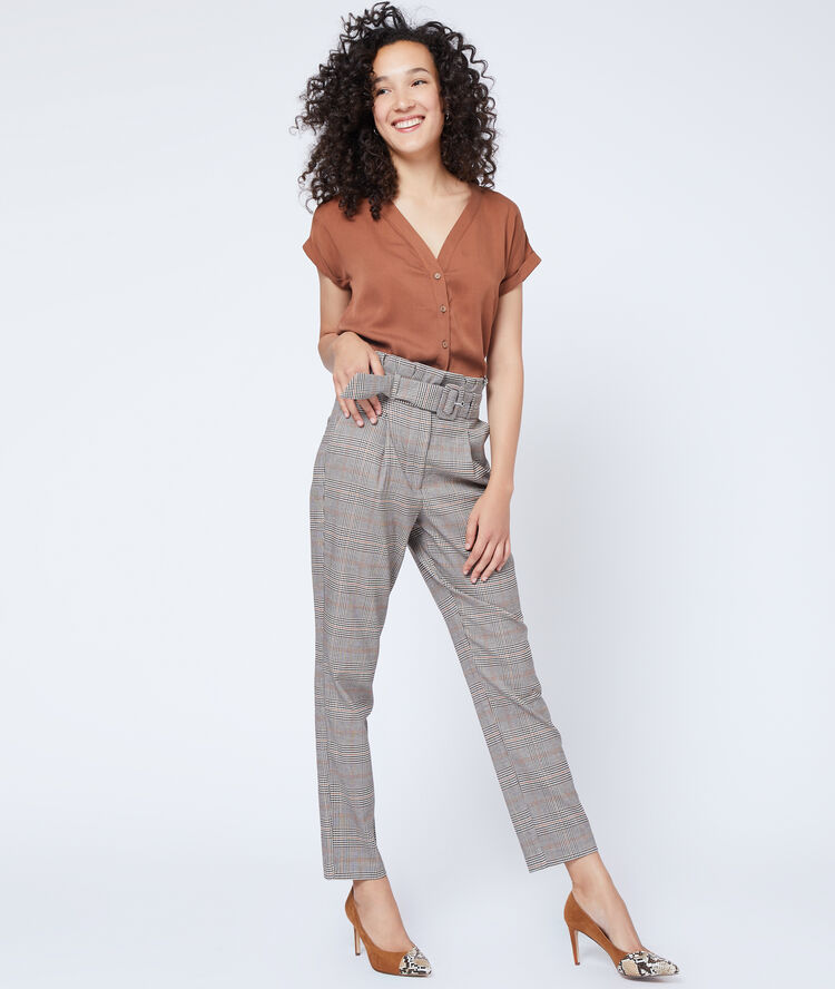 Blouse boutonnée en tencel® savane.
