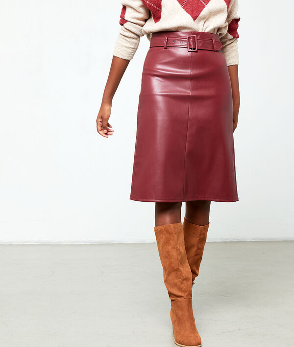 Jupe midi simili cuir Jupe midi simili cuir