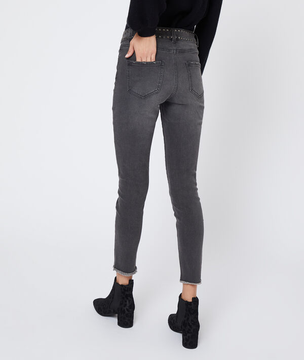 Jean slim taille cloutée Jean slim taille cloutée