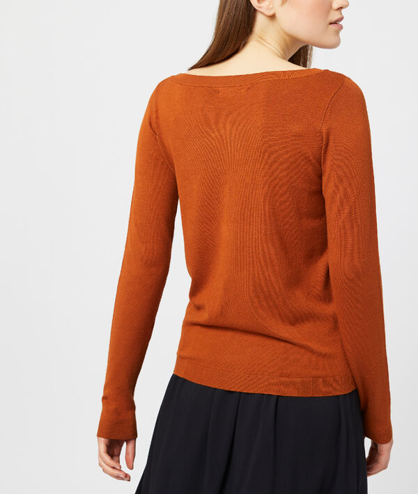 Pull maille fine zèbre orge.