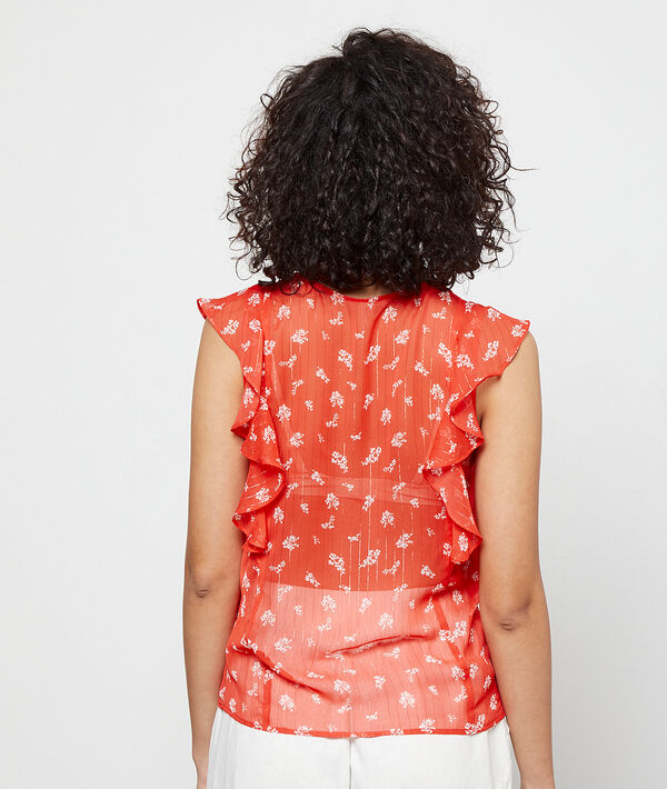 Blouse imprimée à volants Blouse imprimée à volants