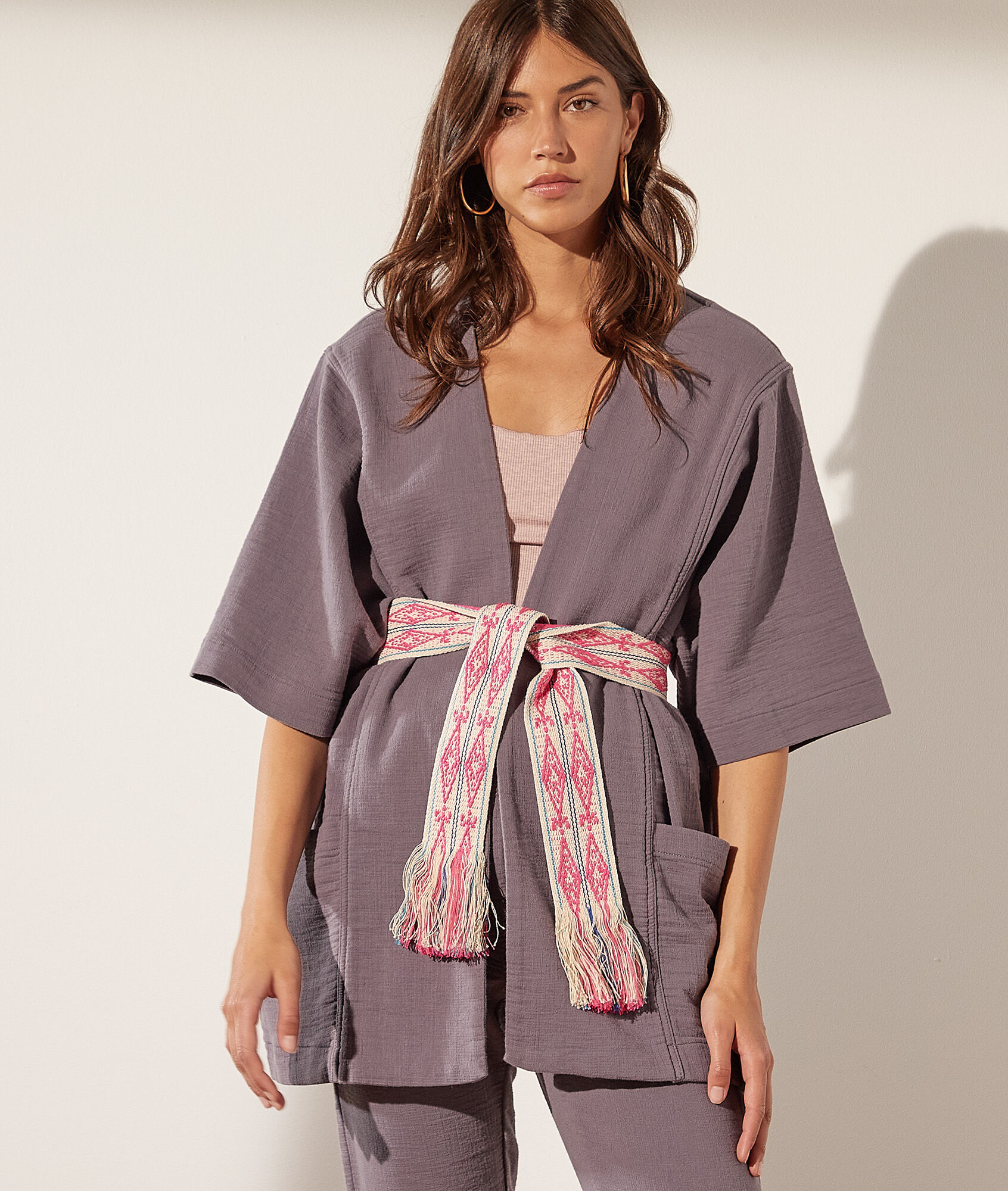 Ceinture style aztèque - Fushia - TU - Rose - Femme - Etam