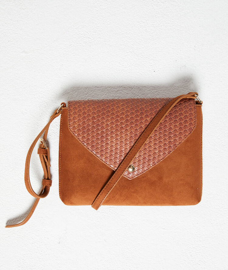 Sac pochette effet tressé savane.