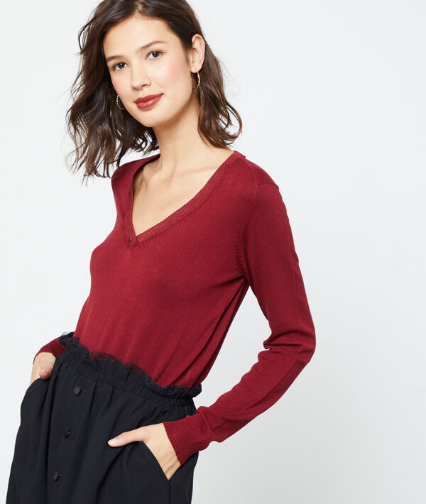Pull col v en maille fine Pull col v en maille fine