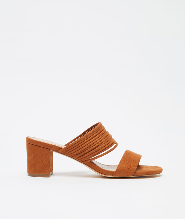 Mules à talons effet daim Mules à talons effet daim