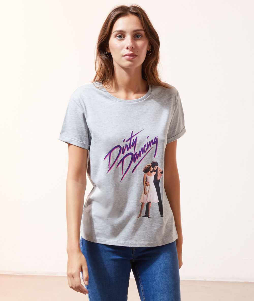 T-shirt "dirty dancing" gris chine.