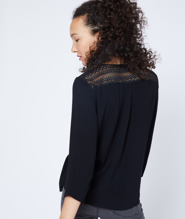 Blouse boutonnée à guipure Blouse boutonnée à guipure