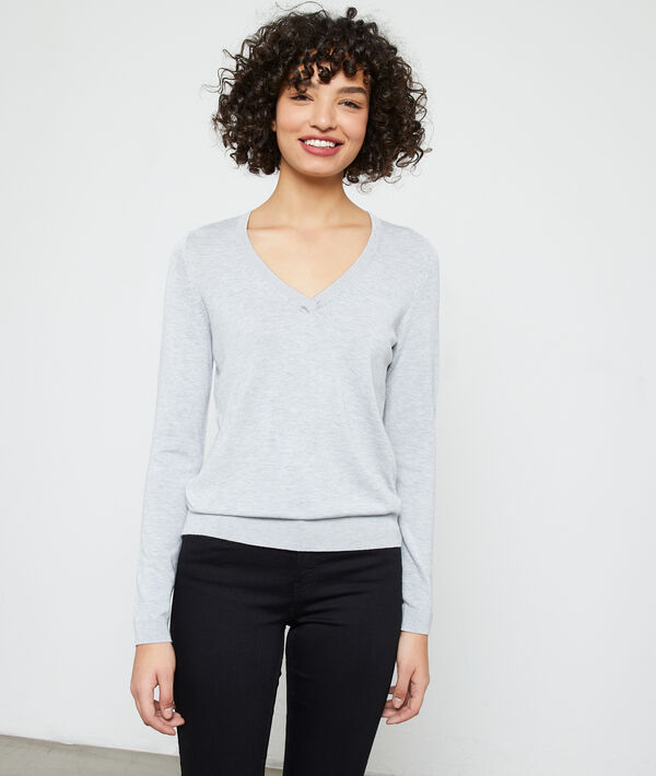 Pull col v en maille fine Pull col v en maille fine