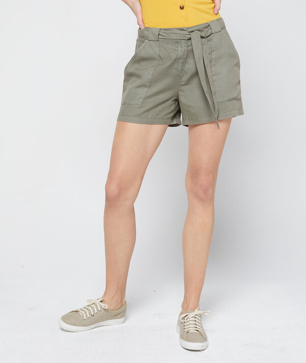 Short ceinturé en tencel® Short ceinturé en tencel®
