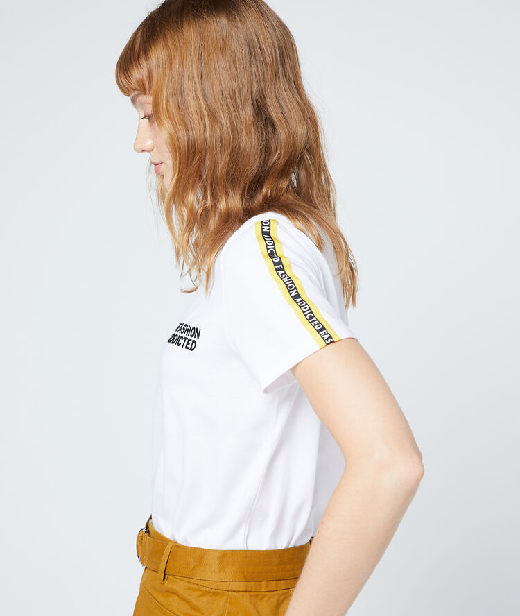 T-shirt "fashion addicted" ecru.