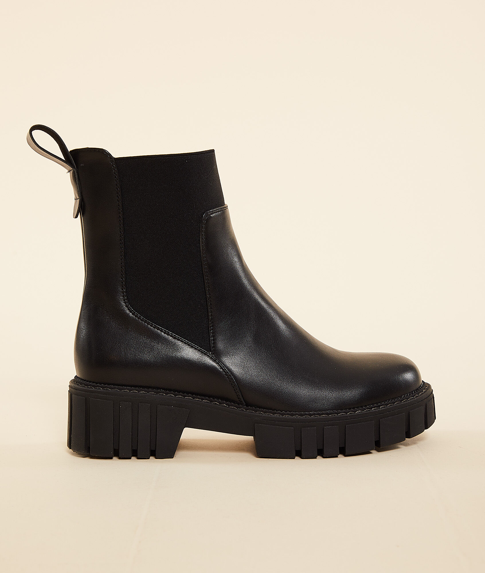 Bottines biker mi-hautes - Biker - 36 - Noir - Femme - Etam