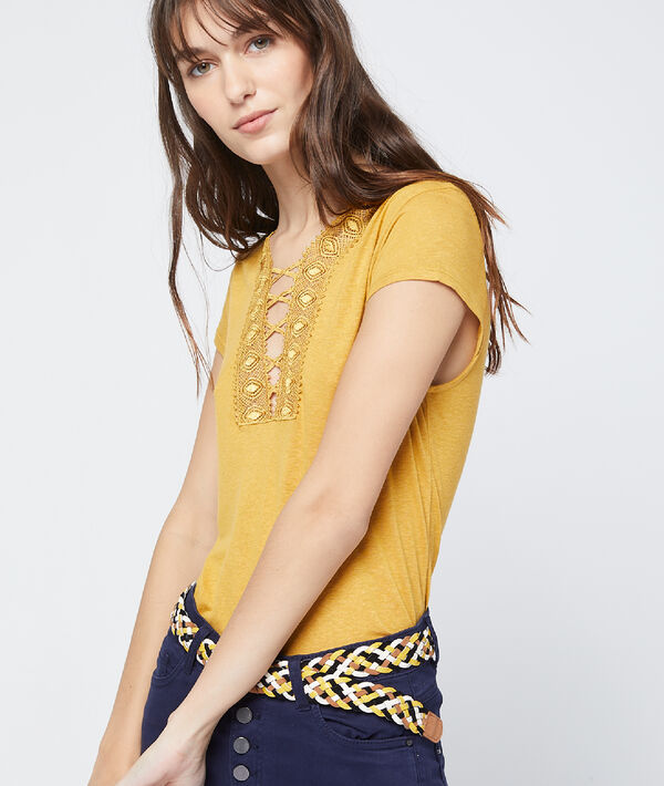 Ceinture tressée - IZAYA - S/M - Marron - Femme - Etam