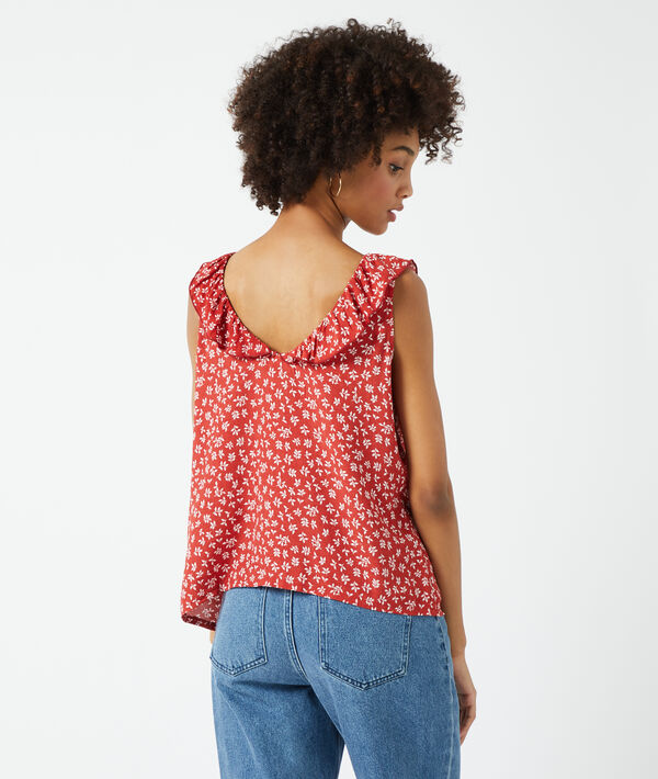Blouse imprimée à volants Blouse imprimée à volants