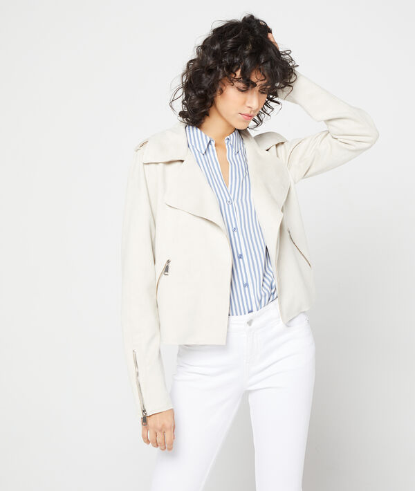 Veste de biker effet daim Veste de biker effet daim
