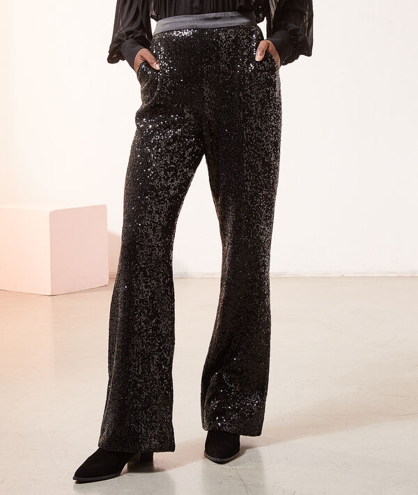 Pantalon flare à sequins Pantalon flare à sequins
